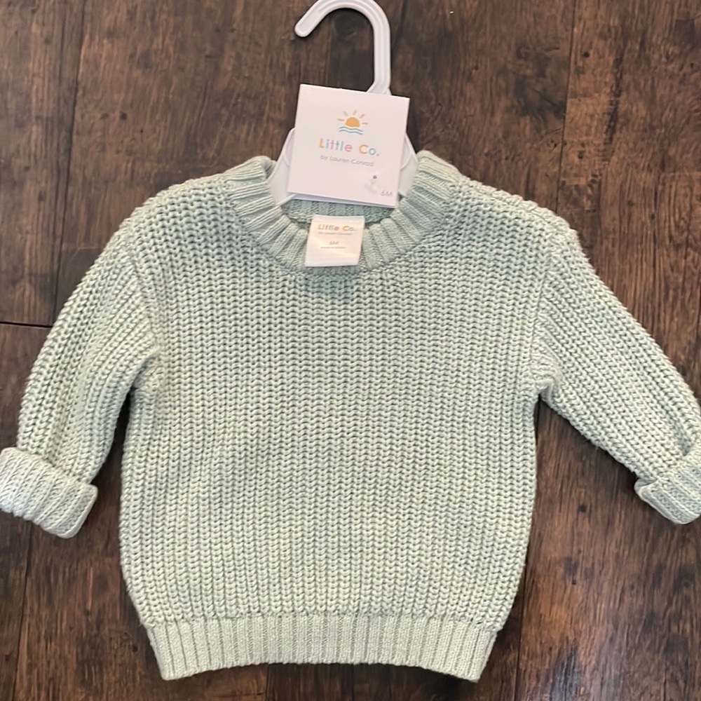 LITTLE CO. SAGE SWEATER 6 MONTHS